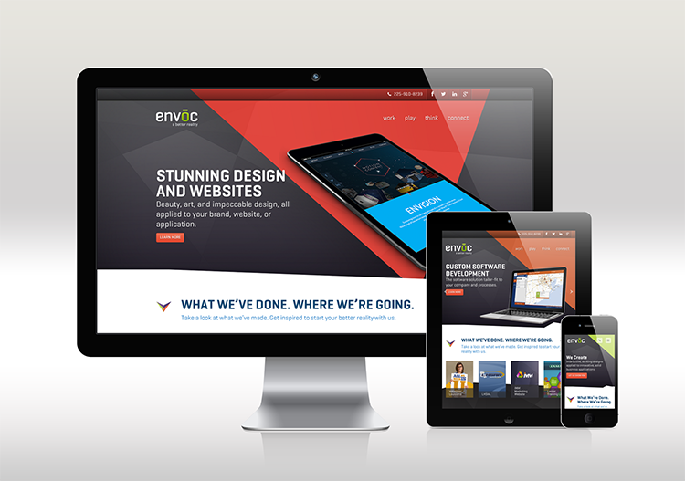 Launch of the new Envoc website, featuring the updated branding